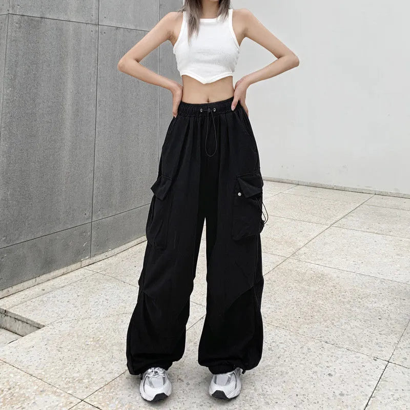 Women Casual Joggers Tech Pants Solid Low Waist Pants