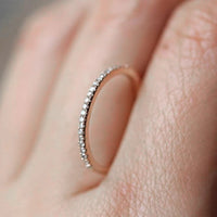 Tiny Delicate Micro Pave Zircon Rings