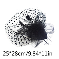 Fashion Women Feather Net Yarns Hat Wedding