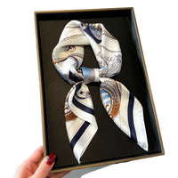 Luxury Design Print Silk Square Scarf