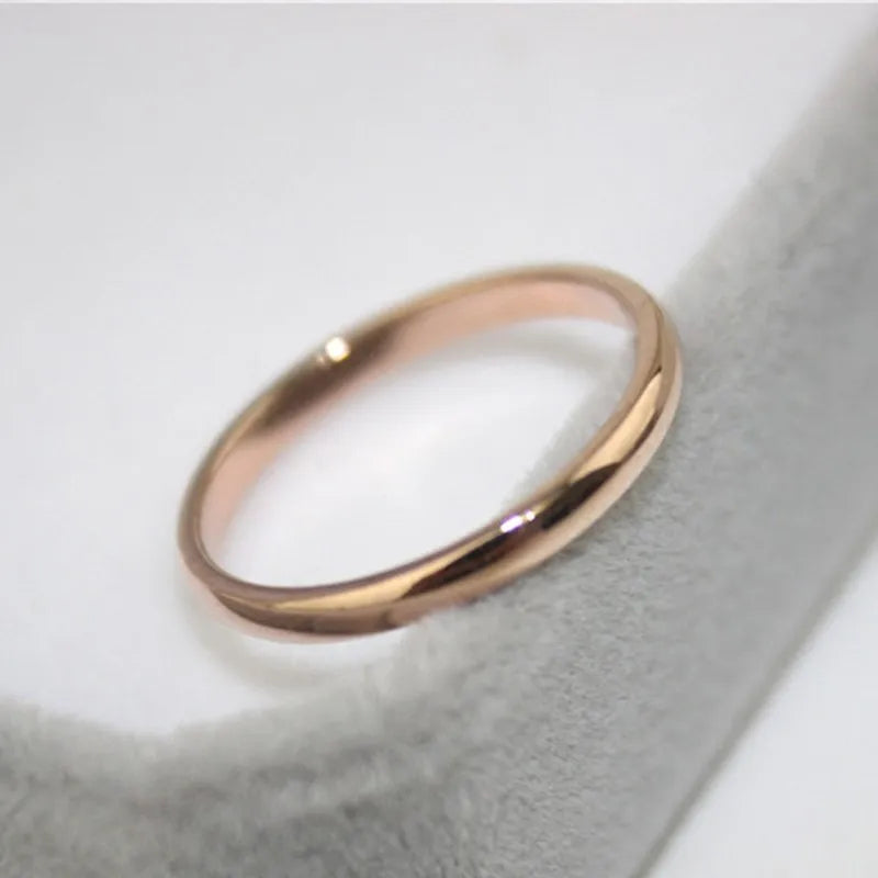 Stackable Ring Stainless Steel Plain Band Knuckle Midi Ring