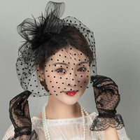 Fashion Women Feather Net Yarns Hat Wedding