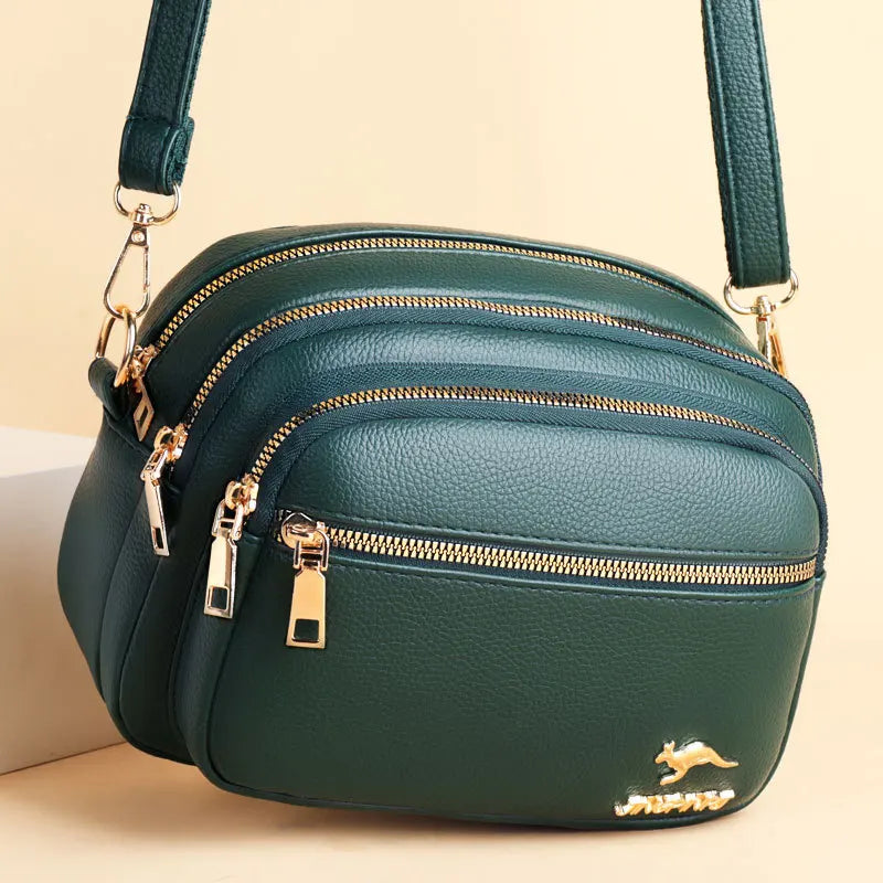 High Quality Soft Leather Purse Fashion Women Shoulder Messenger Bag