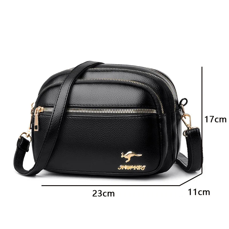 High Quality Soft Leather Purse Fashion Women Shoulder Messenger Bag