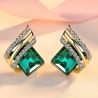 Fashion Gold-plated Zircon Earrings Crystal Earrings